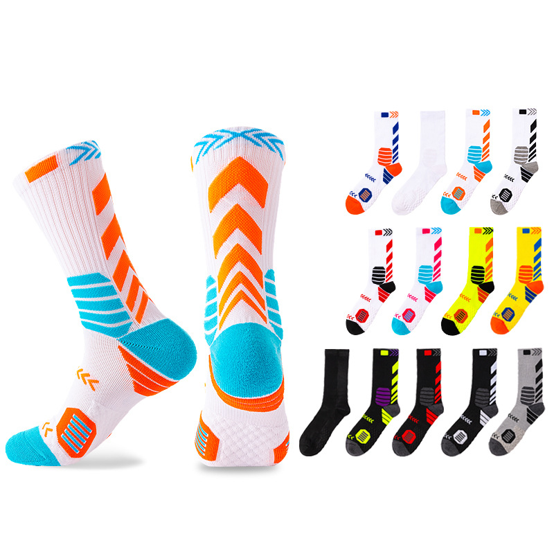 Professional manufacturer custom cotton terry football basketball soccer crew sock for women men 
