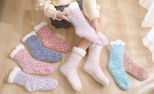 Colourful warm home socks 