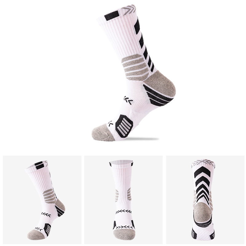 Professional manufacturer custom cotton terry football basketball soccer crew sock for women men 